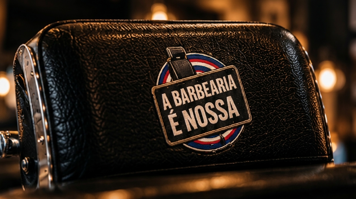 Encosto de couro A Barbearia É Nossa